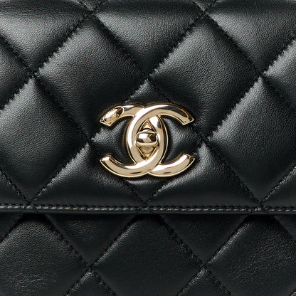 Chanel Lambskin Quilted Small Trendy CC Dual Handle Flap Bag Black 11 of 13