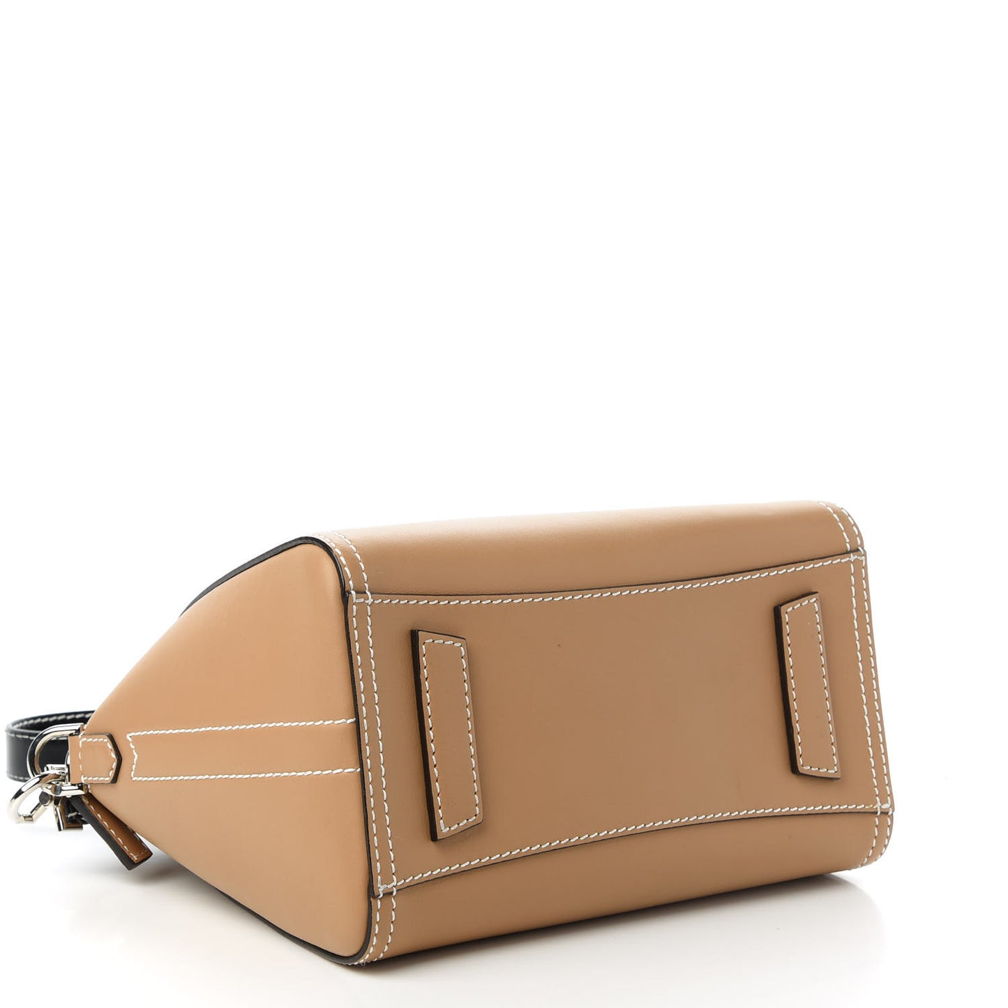 Calfskin Small Topstitch Bi-Color Antigona Beige Black