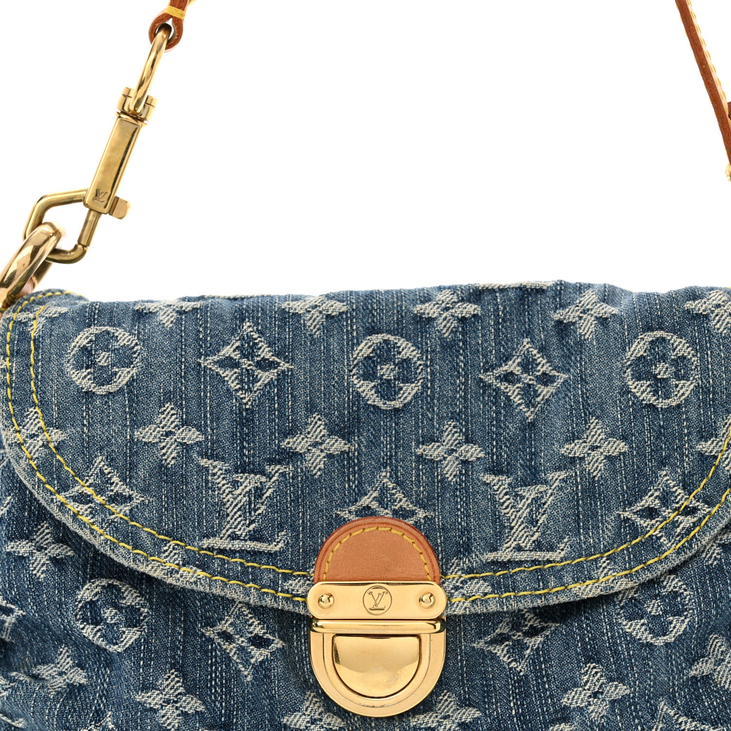 Louis Vuitton Monogram Denim Mini Pleaty Blue 8 of 13