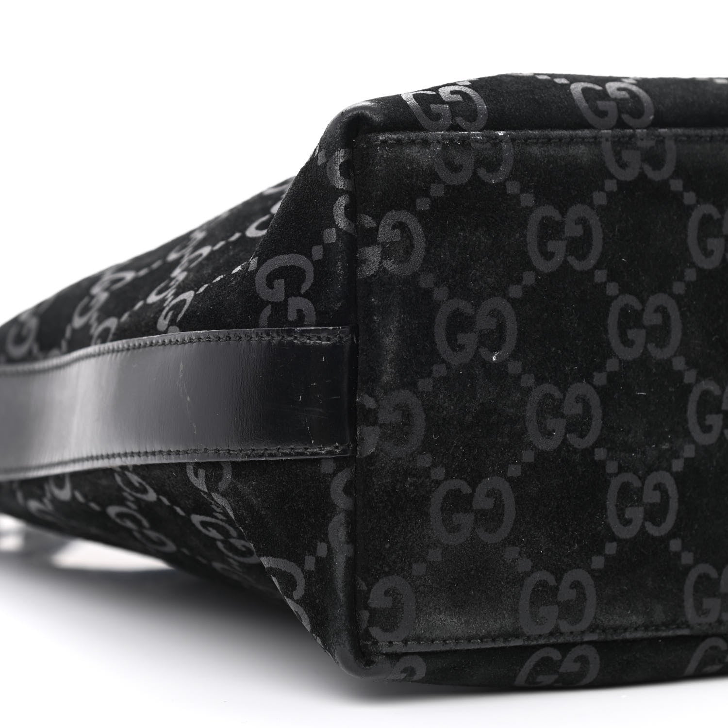 Gucci Suede Monogram Hobo Black 8 of 11