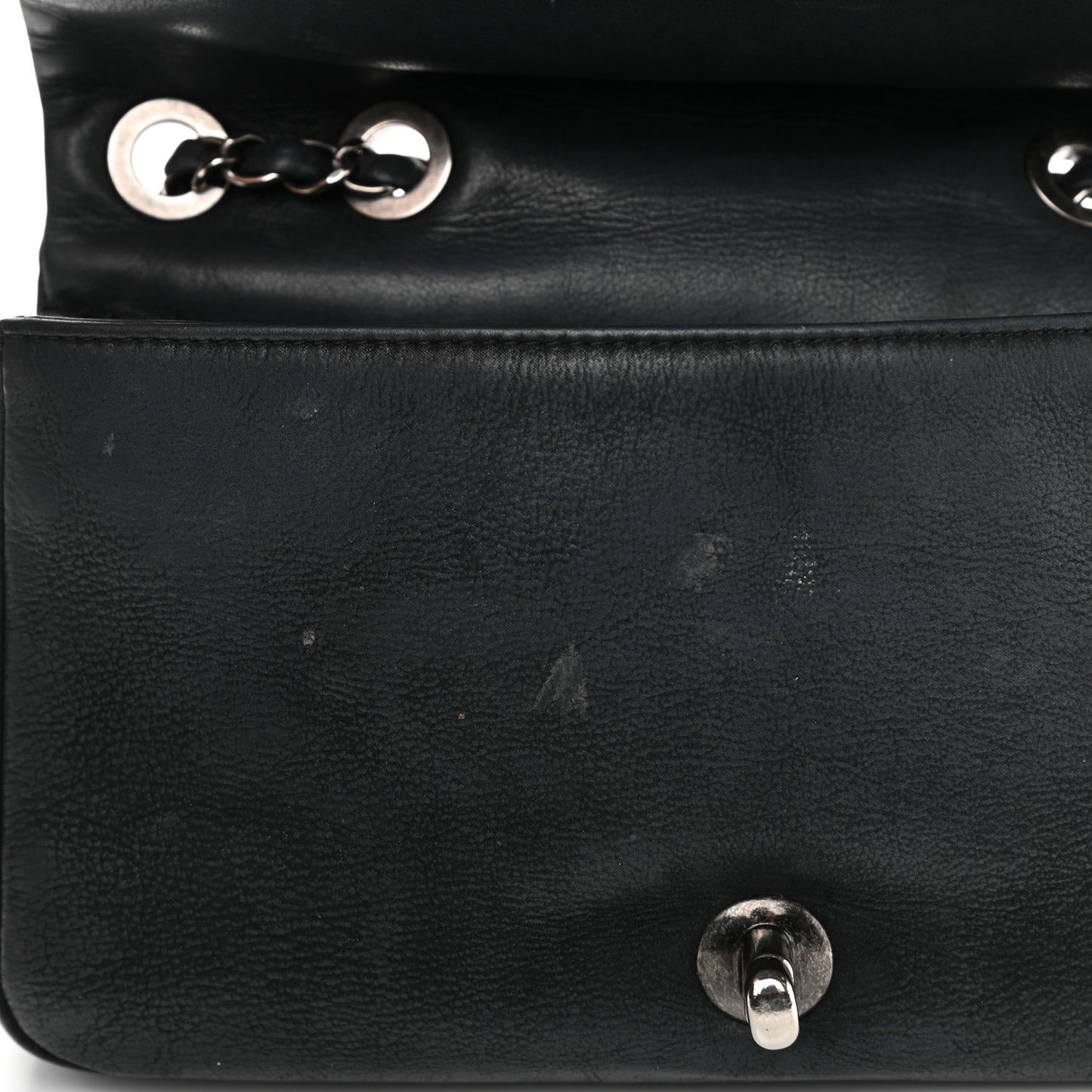 Lambskin Diamond Stitched CC Flap Shoulder Bag Black