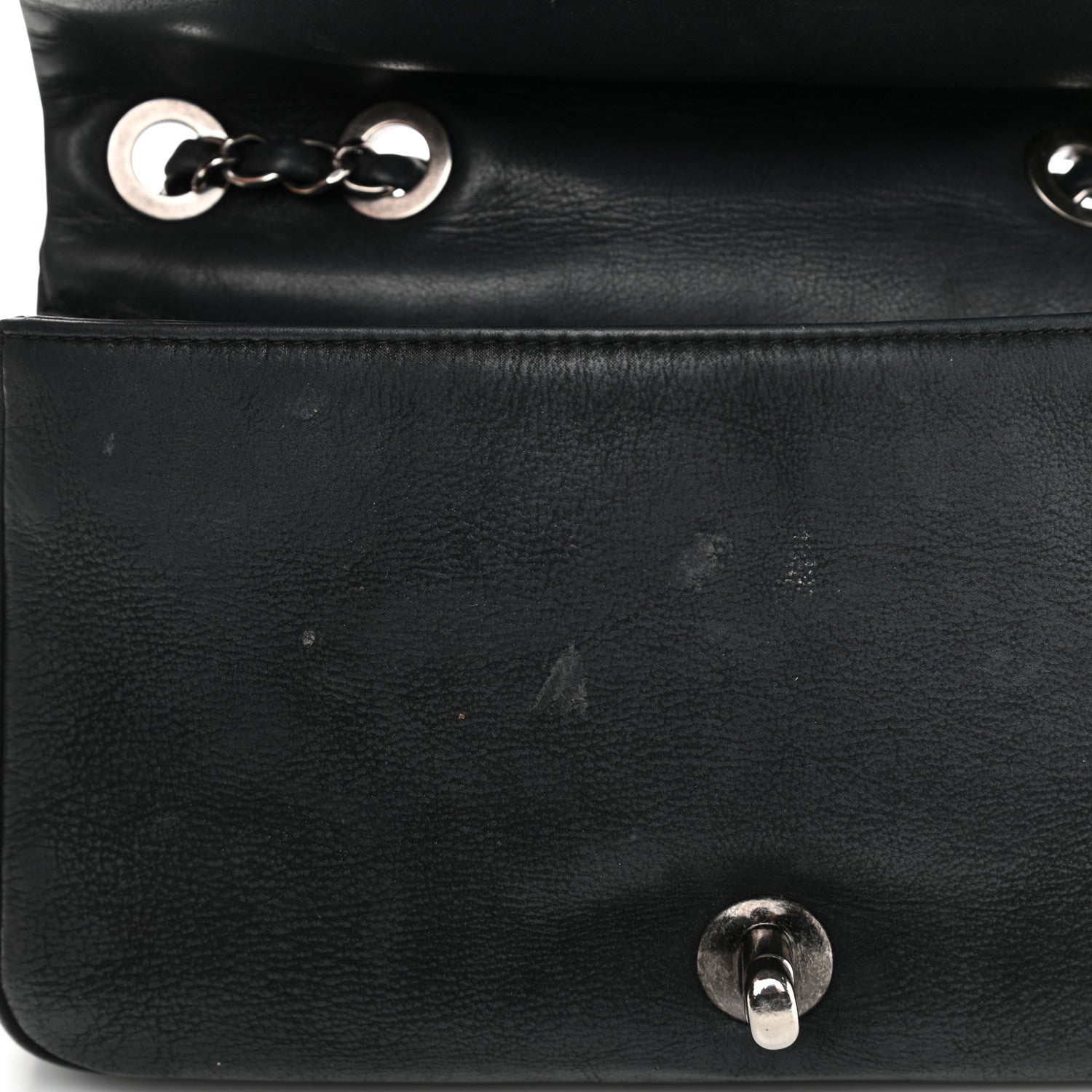 Chanel Lambskin Diamond Stitched CC Flap Shoulder Bag Black 11 of 11