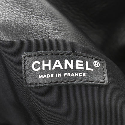 Chanel Vinyl Calfskin Quilted Flap Messenger Black 12 of 15