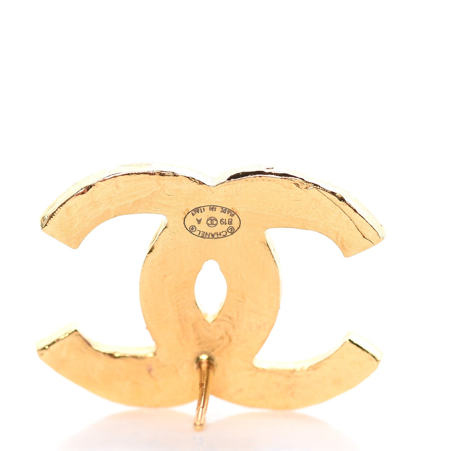 Resin Along The Nile CC Earrings Gold Black