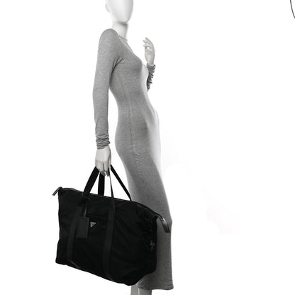 Prada Tessuto Nylon Saffiano Carry On Travel Bag Black 2 of 13