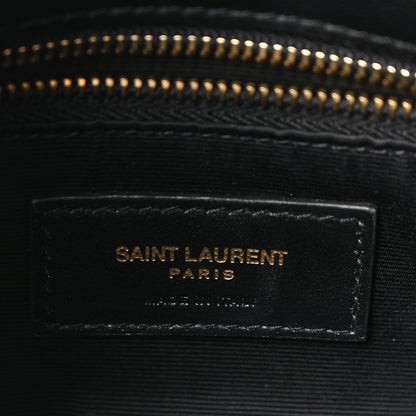 Saint Laurent Lambskin Quilted Toy Loulou Puffer Monogram Chain Satchel Black 5 of 9