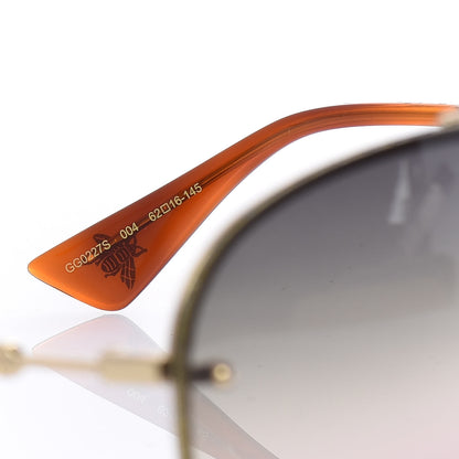 Gucci Metal Glitter Aviator Sunglasses G0227S Gold 6 of 8