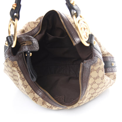 Gucci Monogram Medium Interlocking Hobo Dark Brown 4 of 11