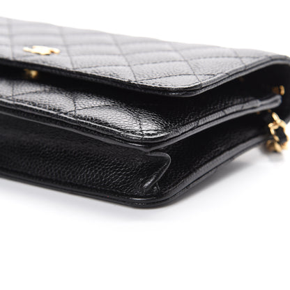 Chanel Caviar Quilted Wallet On Chain WOC Black 10 of 11