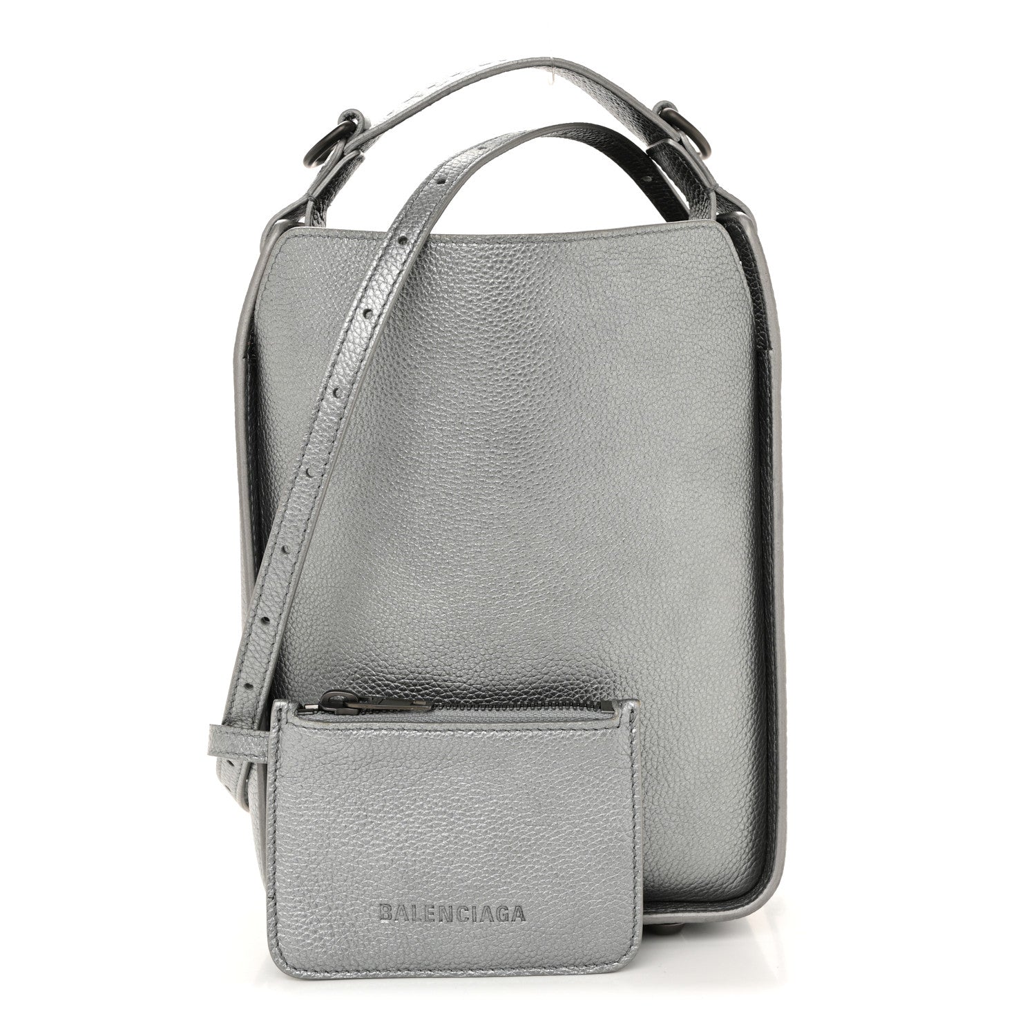 Balenciaga Metallic Calfskin XS Tool 2.0 North-South Tote Silver 3 of 14