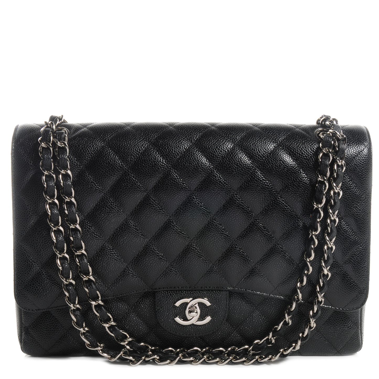 Caviar Maxi Single Flap Black
