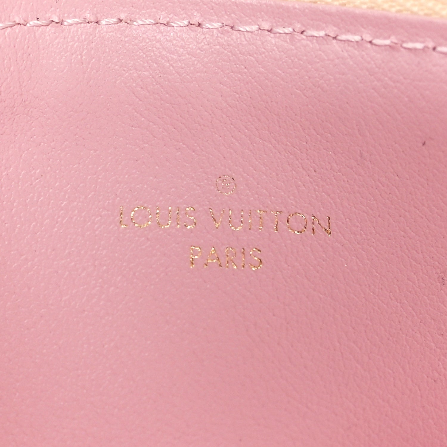 Louis Vuitton Damier Azur Felicie Chain Wallet Zippered Insert Rose Ballerine 6 of 9