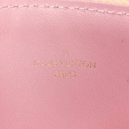 Louis Vuitton Damier Azur Felicie Chain Wallet Zippered Insert Rose Ballerine 6 of 9