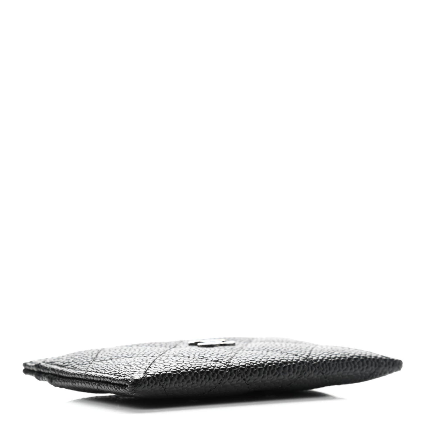 Caviar Quilted Card Holder Black