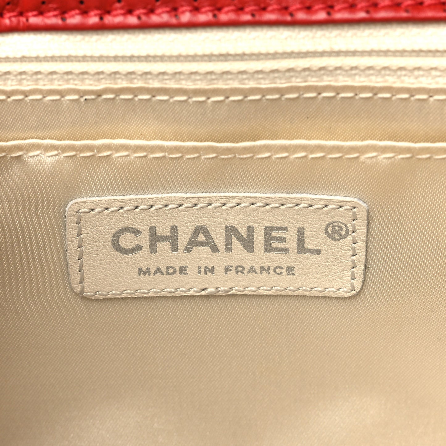 Aged Calfskin Perforated Flap Red