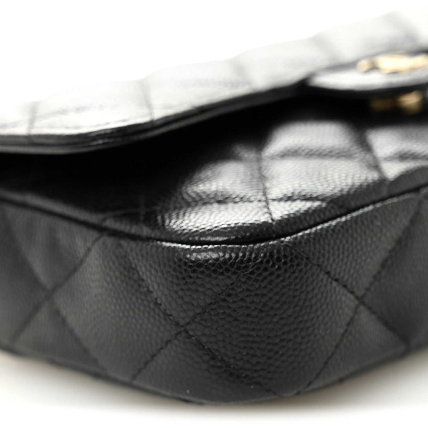 Chanel Caviar Quilted Flap Phone Holder With Chain Black 10 of 11