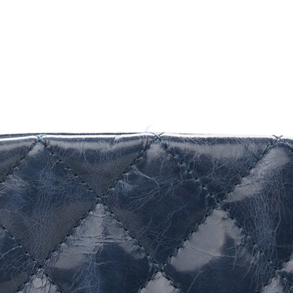 Chanel Aged Calfskin Large Just Mademoiselle Bowling Bag Blue 11 of 13