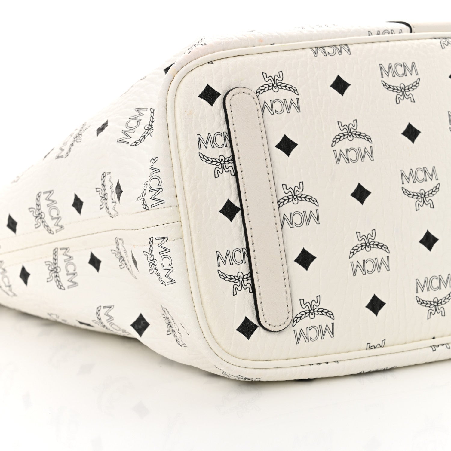 MCM Visetos Medium Liz Reversible Shopper Tote White 13 of 18