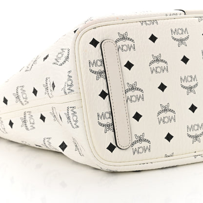 MCM Visetos Medium Liz Reversible Shopper Tote White 13 of 18
