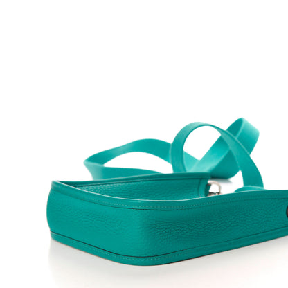 Hermes Taurillon Clemence Evelyne TPM Bleu Paon 7 of 11