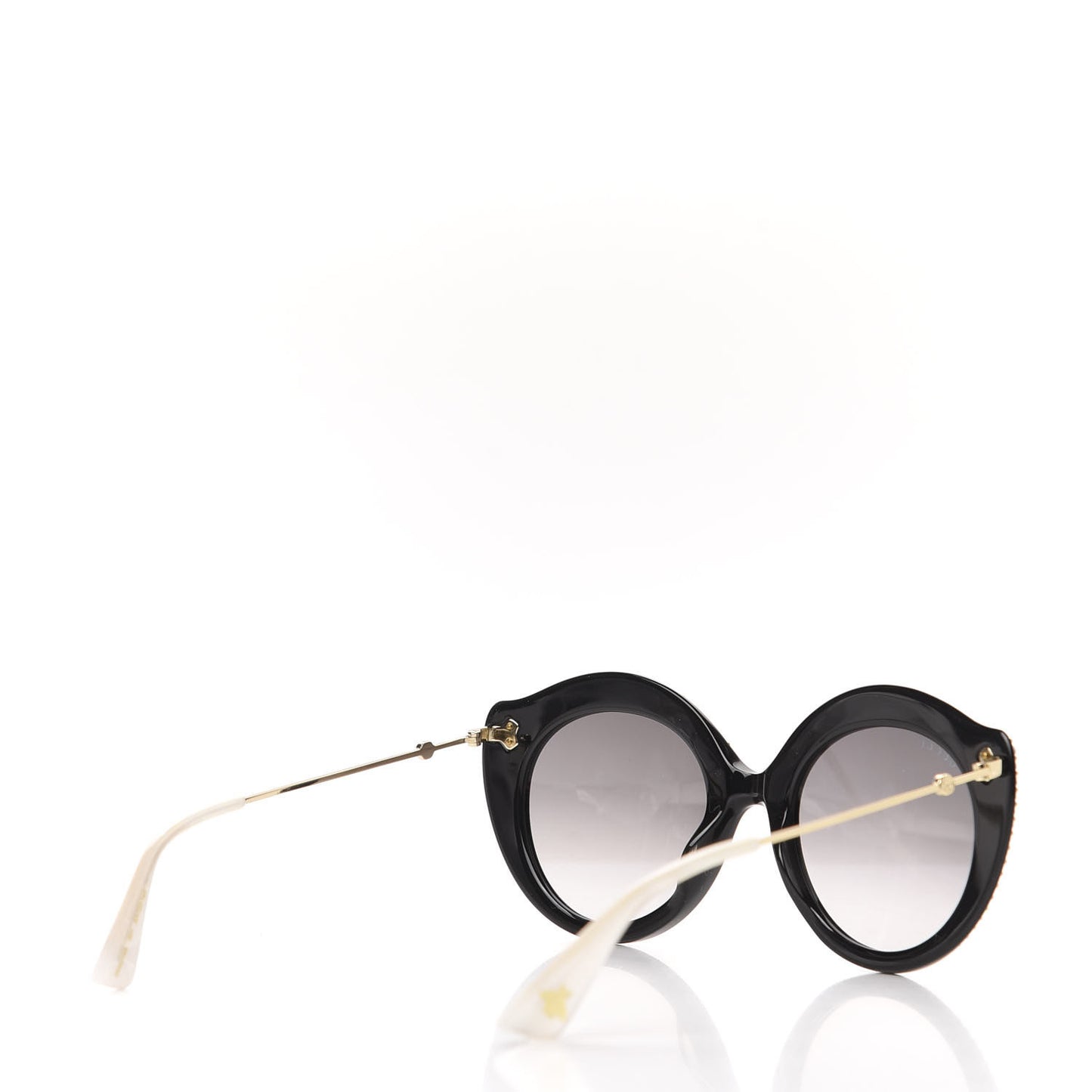Metal Crystal Cat Eye Sunglasses GG0214S Sunglasses Black