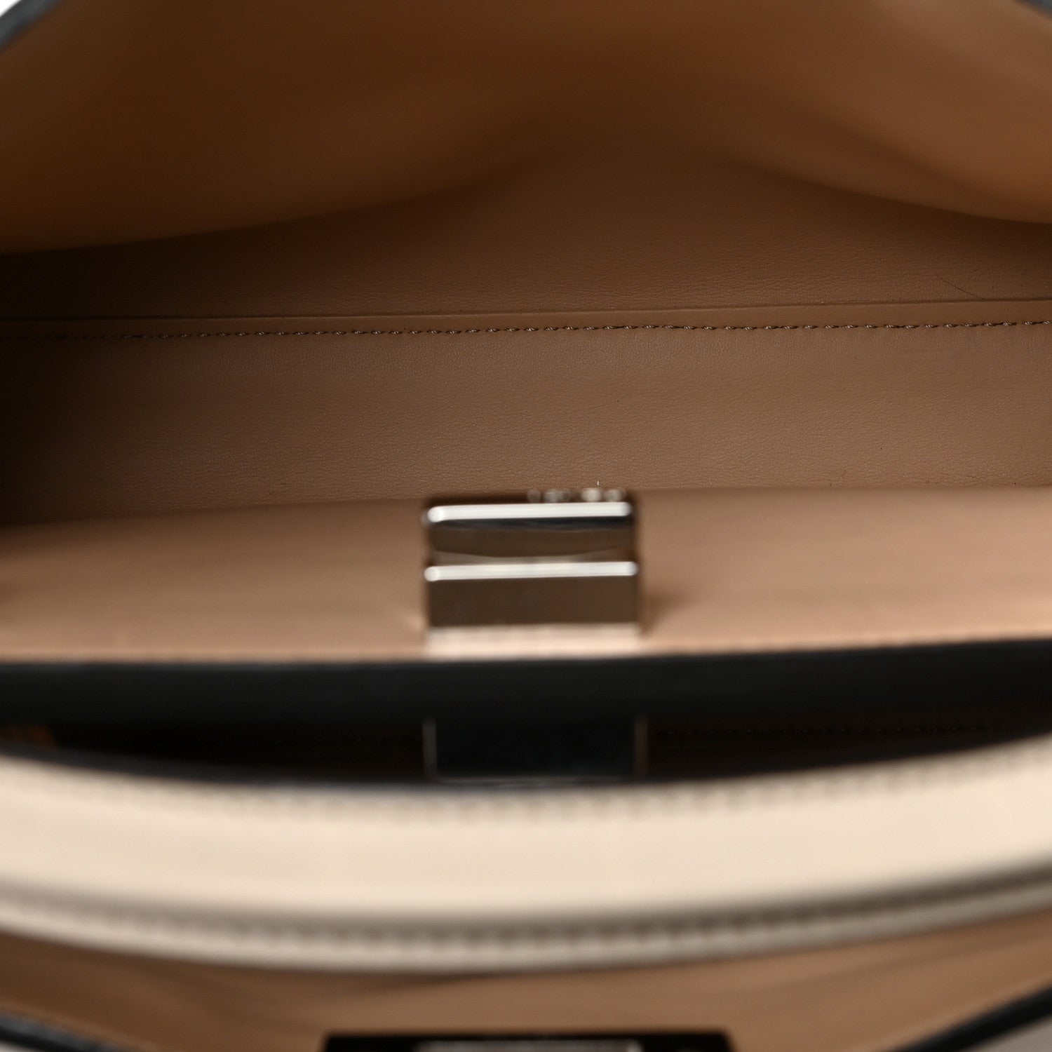 Fendi Vitello Tahiti Burro Medium Peekaboo Iconic Essentially Satchel Camelia Makeup 5 of 8
