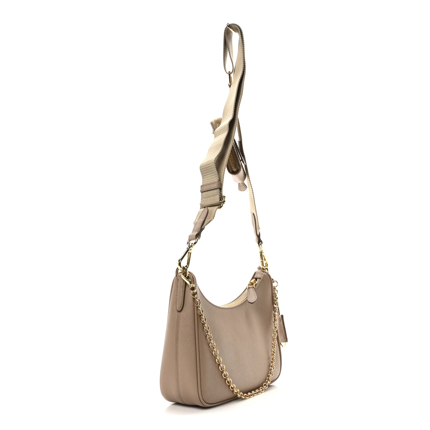 Saffiano Lux Re-Edition 2005 Shoulder Bag Cammeo