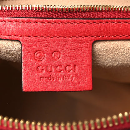 Gucci GG Supreme Monogram Blooms Small Boston Beige Blue Navy Hibiscus Red 6 of 11