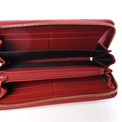 Gucci GG Supreme Monogram Embroidered Rainbow Zip Around Wallet Red 5 of 8
