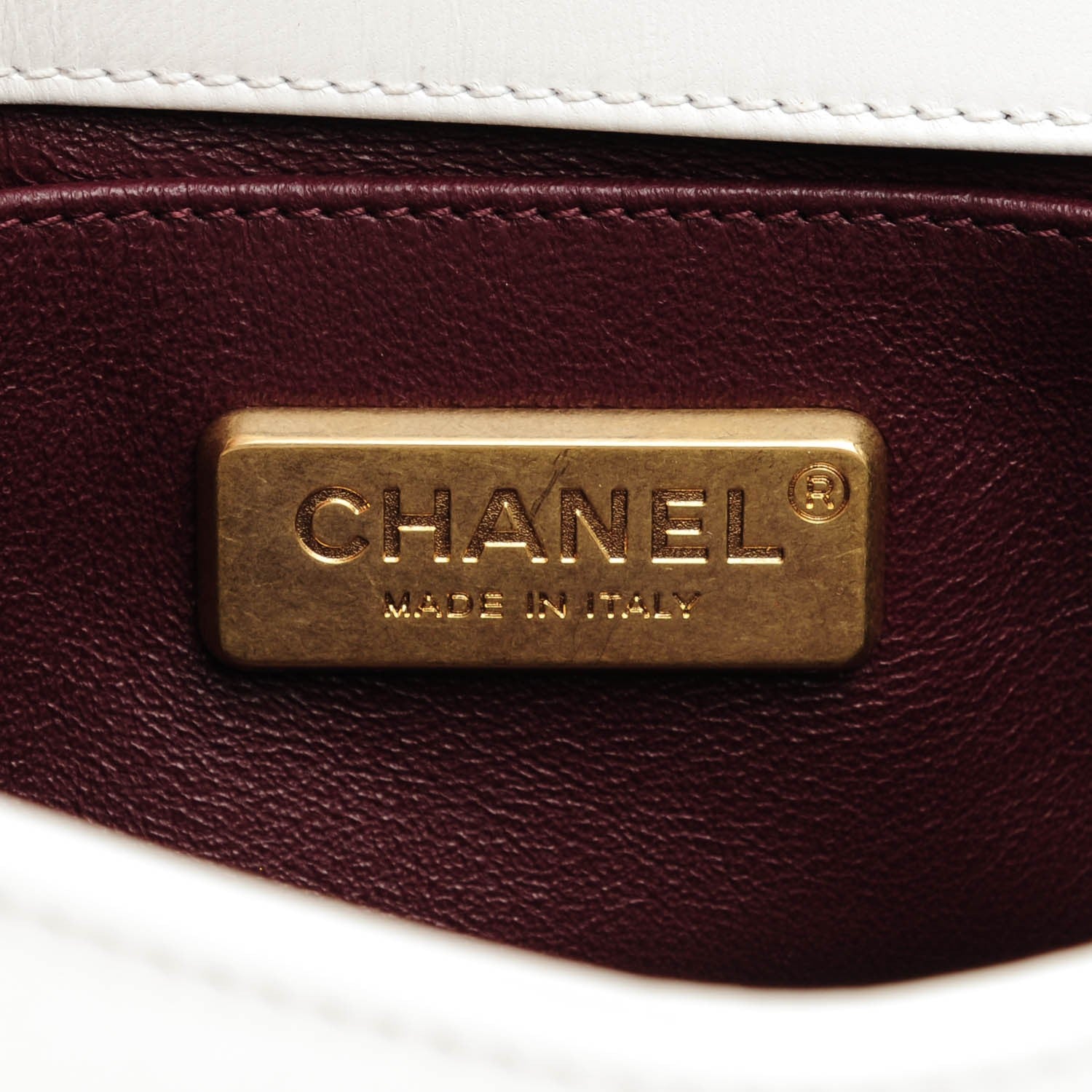 Chanel Lizard Chevron Small Boy Flap White Gold 6 of 7