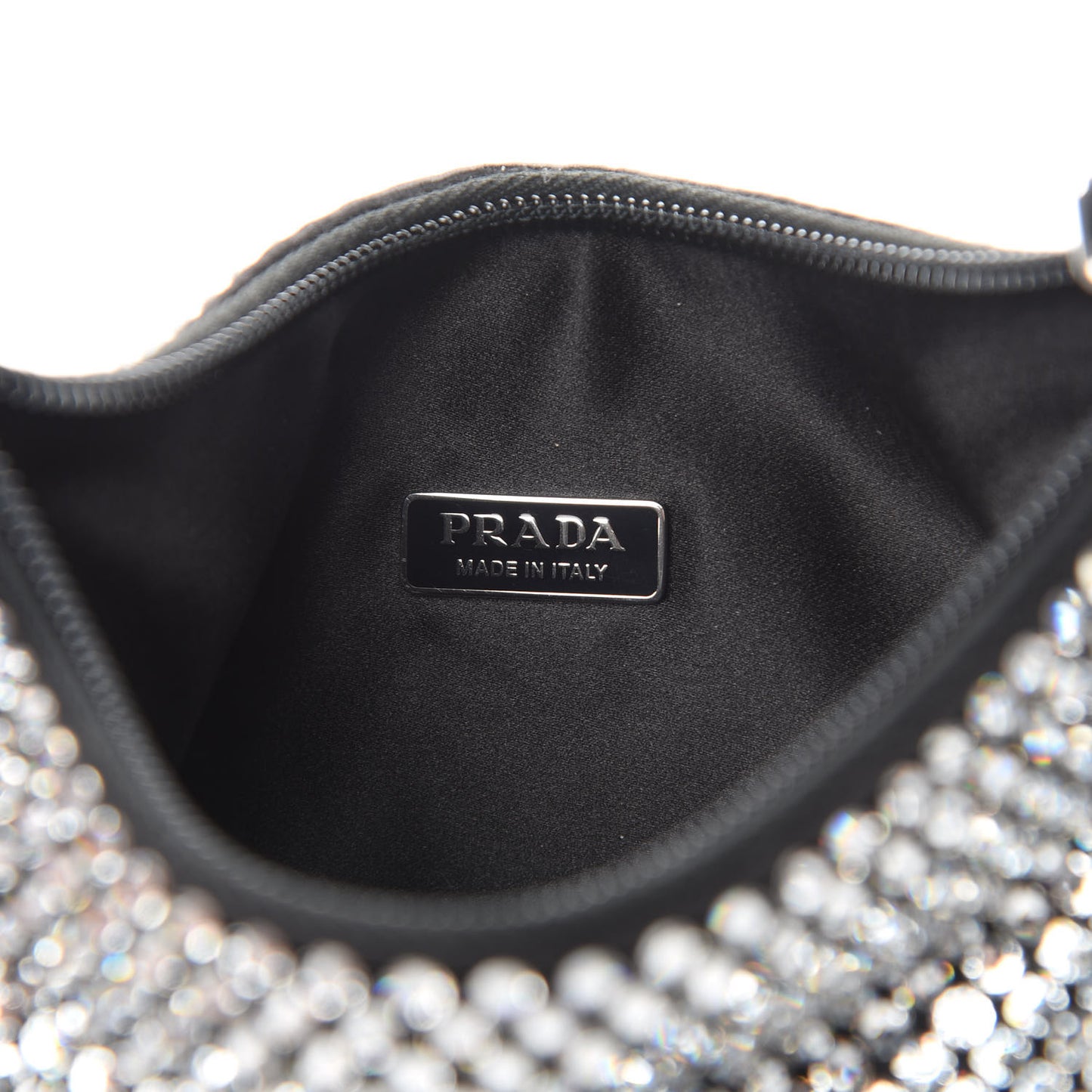 Satin Crystal Mini Re-Edition 2000 Bag Cristal