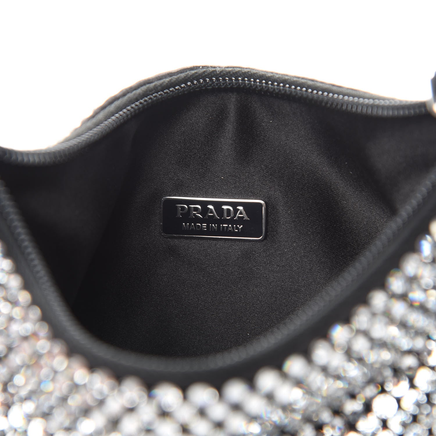 Prada Satin Crystal Mini Re-Edition 2000 Bag Cristal 6 of 11