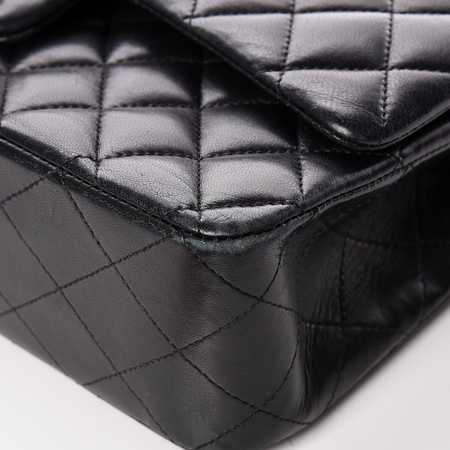 Chanel Lambskin Quilted Medium Double Flap Bag Black 14 of 27