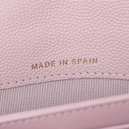 Chanel Caviar Quilted Large Gusset Flap Wallet Light Pink 7 of 9