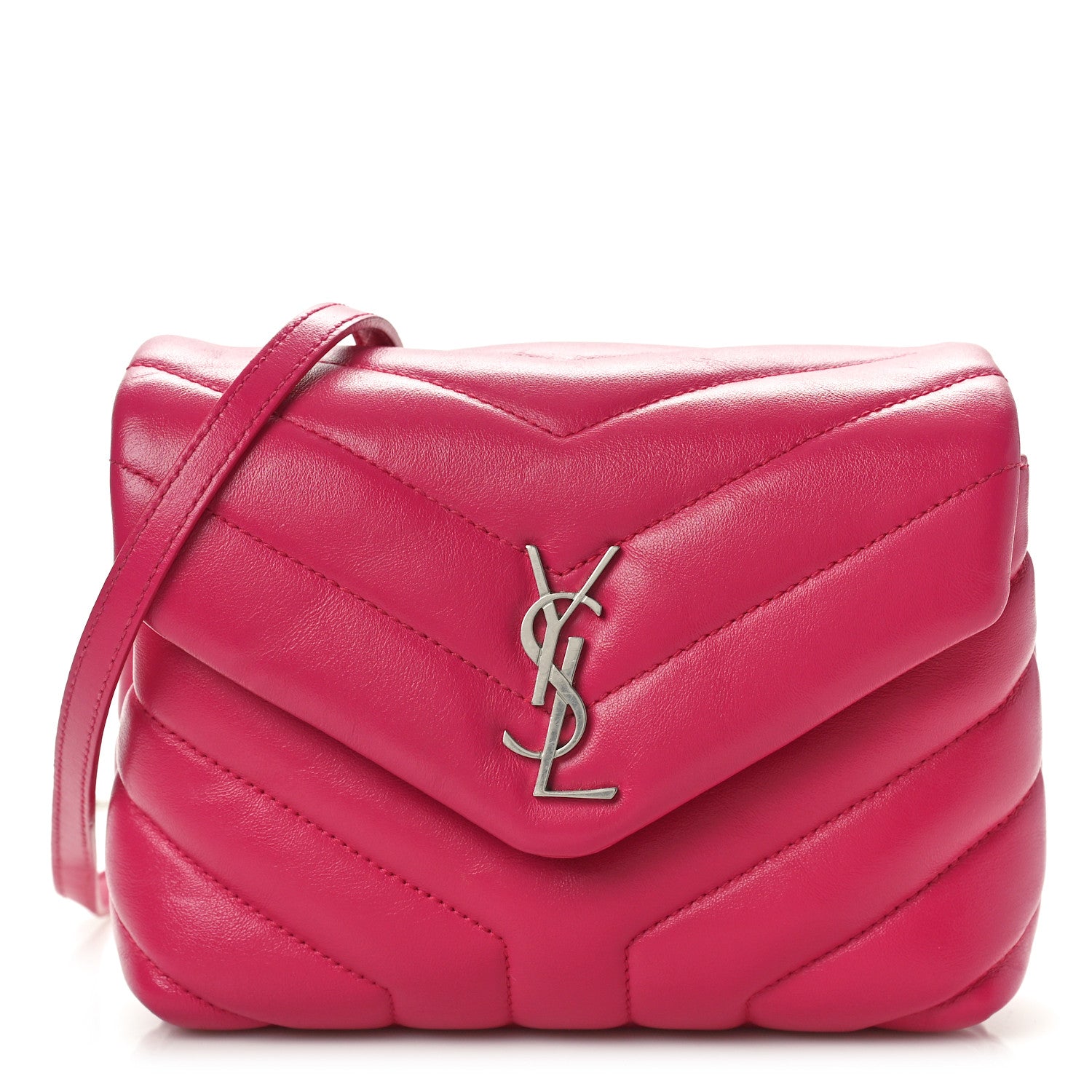 Saint Laurent Calfskin Y Quilted Monogram Toy Loulou Crossbody Bag Freesia 1 of 12