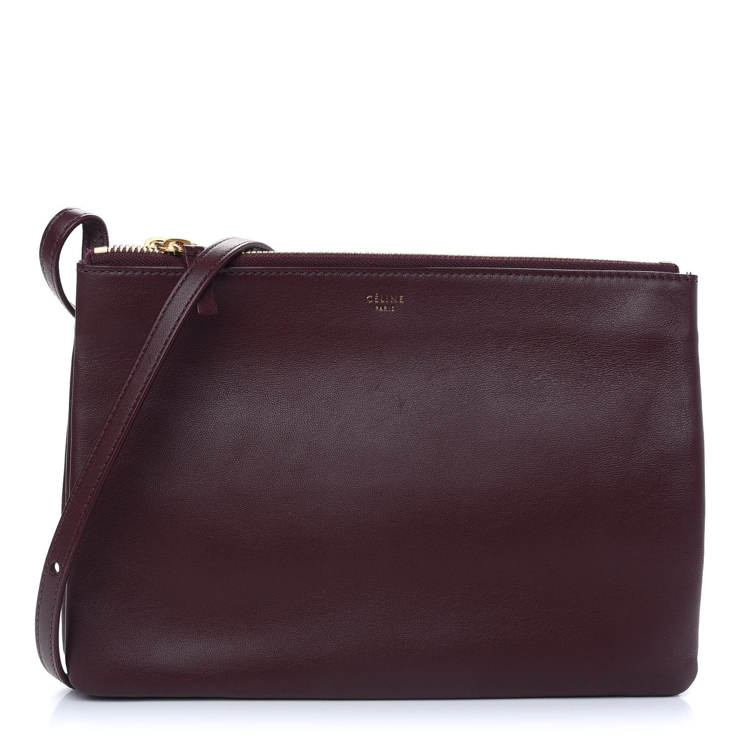 Lambskin Large Trio Crossbody Bag Burgundy