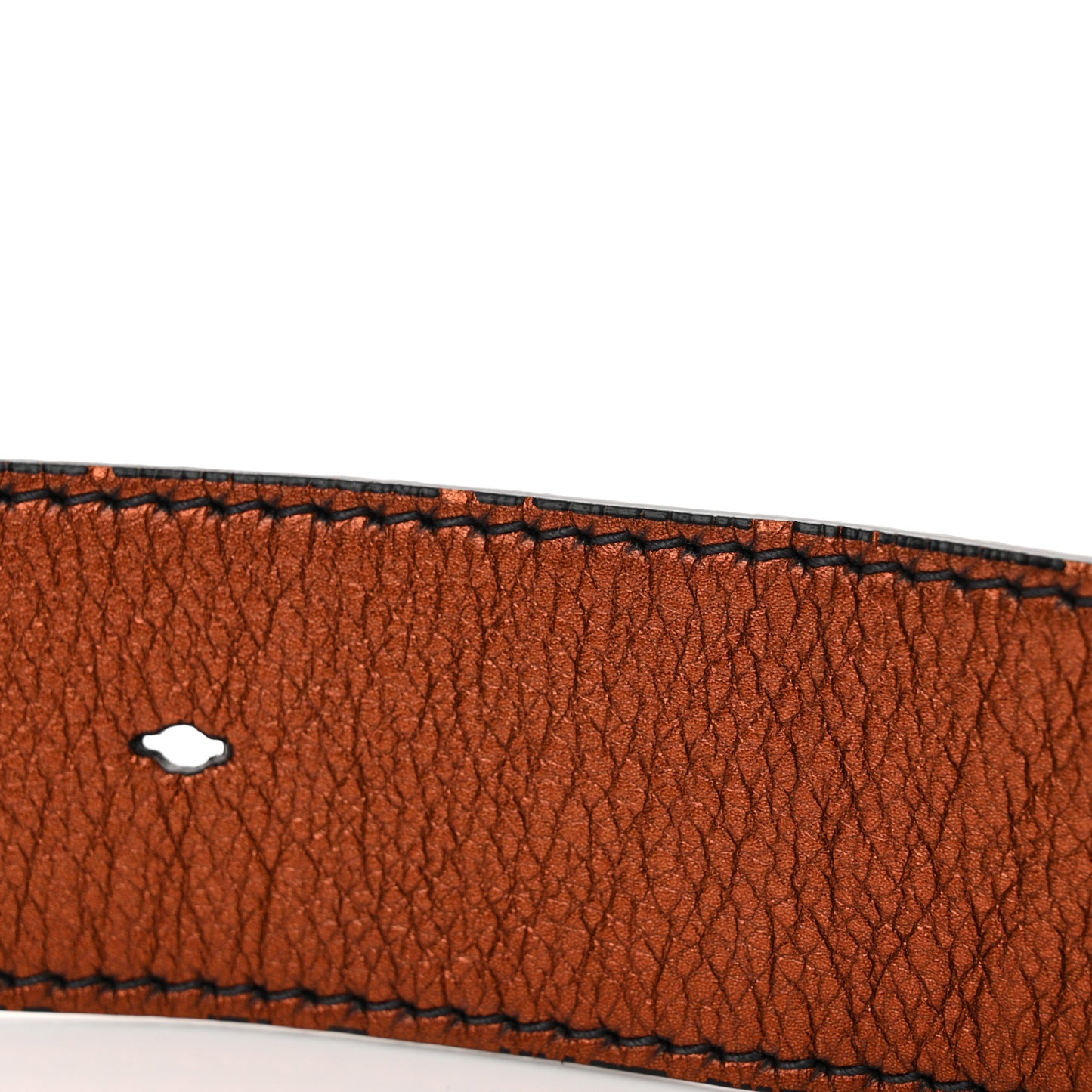 Metallic Grained Calfskin Dio(r)evolution Flap Bag Deep Orange