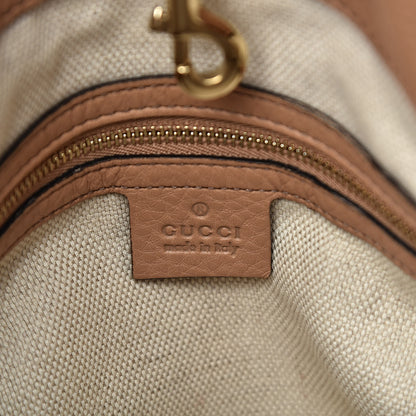 Gucci Pebbled Calfskin Medium Soho Chain Shoulder Bag Rose Beige 6 of 17