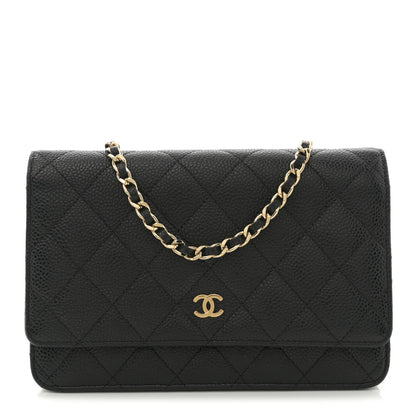 Chanel Caviar Quilted Wallet on Chain WOC Black 1 of 10