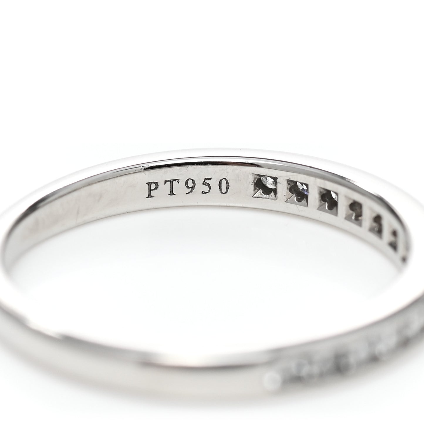 Platinum Diamond .22ctw Half Circle Wedding Band Ring 52 6