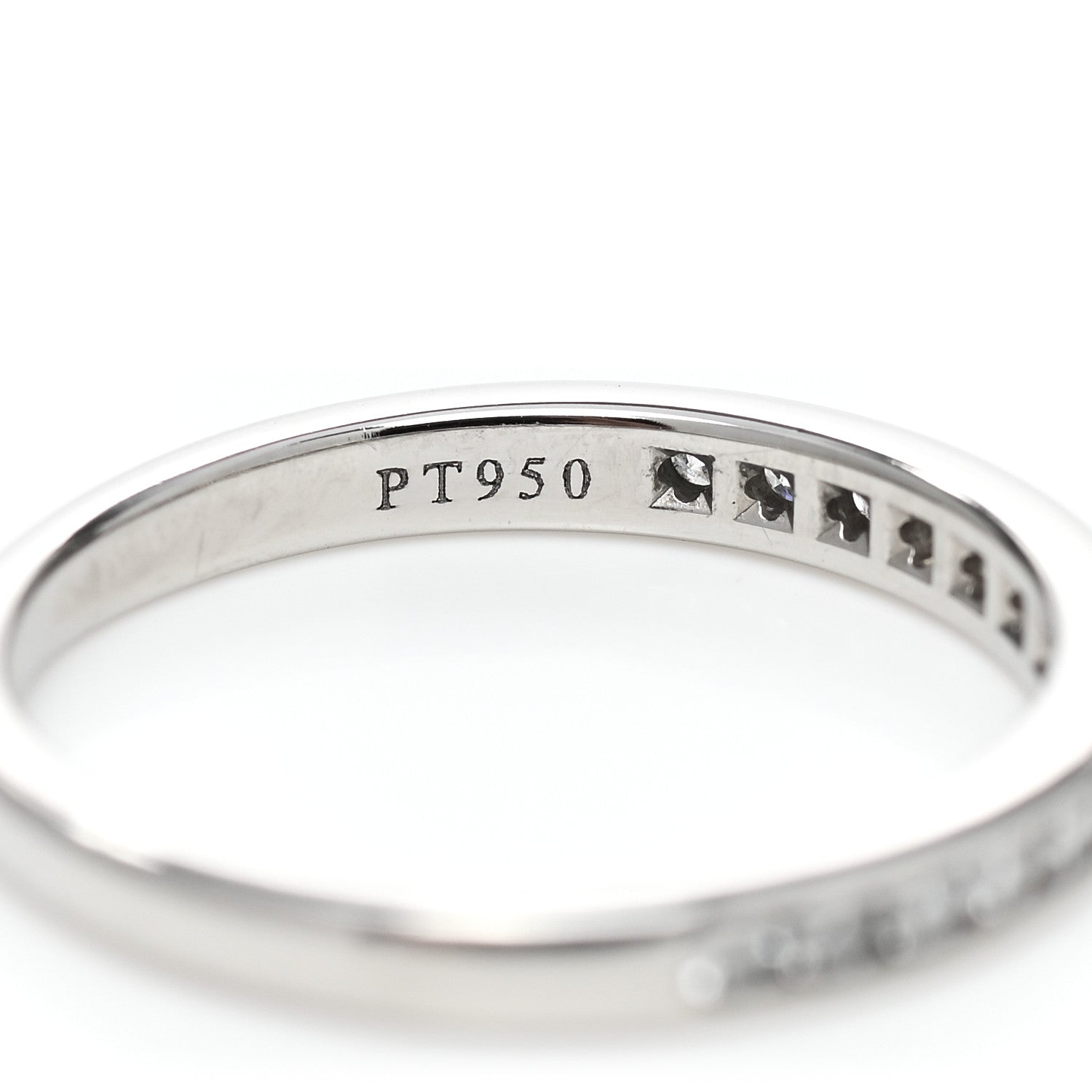 Tiffany Platinum Diamond .22ctw Half Circle Wedding Band Ring 52 6 5 of 5