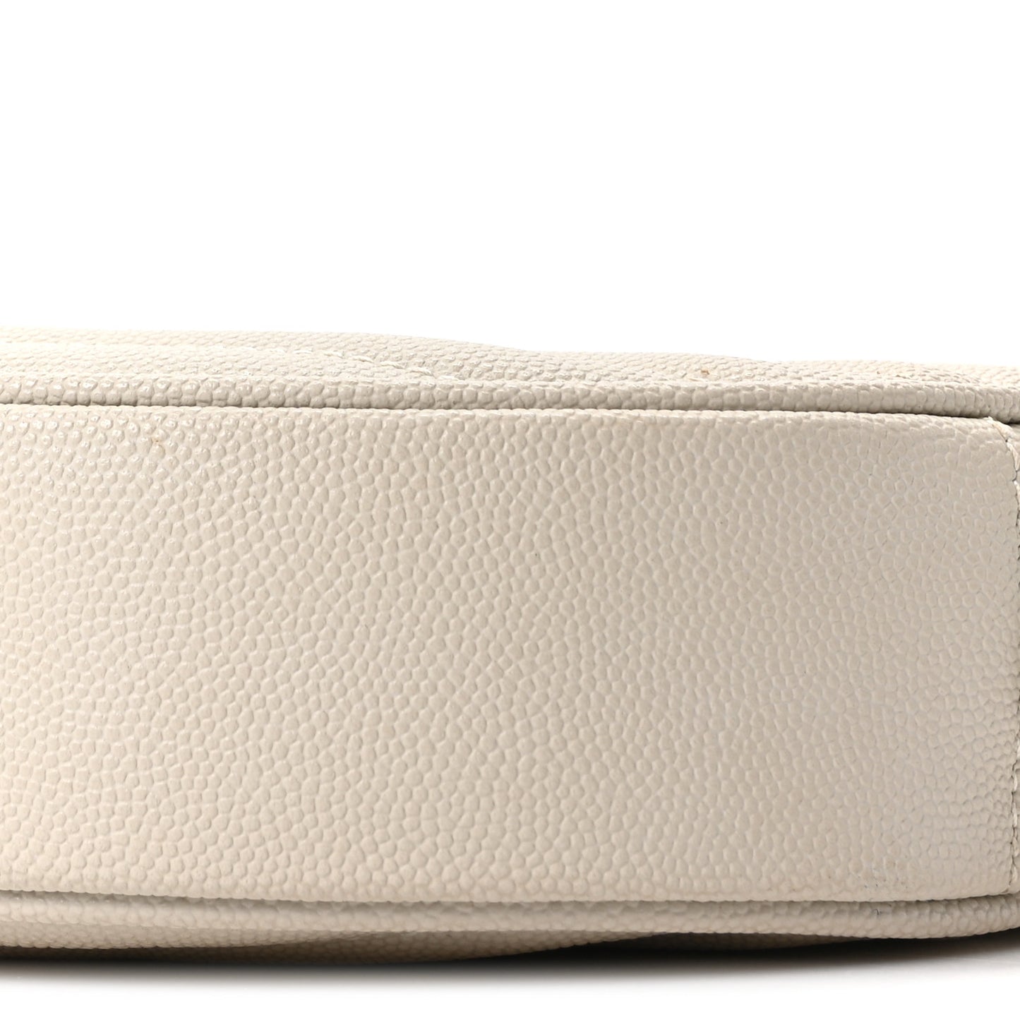 Grain De Poudre Matelasse Chevron Quilted Round Vinyle Camera Bag Crema Soft
