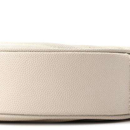 Saint Laurent Grain De Poudre Matelasse Chevron Quilted Round Vinyle Camera Bag Crema Soft 9 of 9