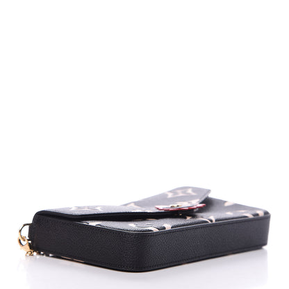 Louis Vuitton Empreinte Monogram Giant Crafty Pochette Felicie Black Creme 4 of 10