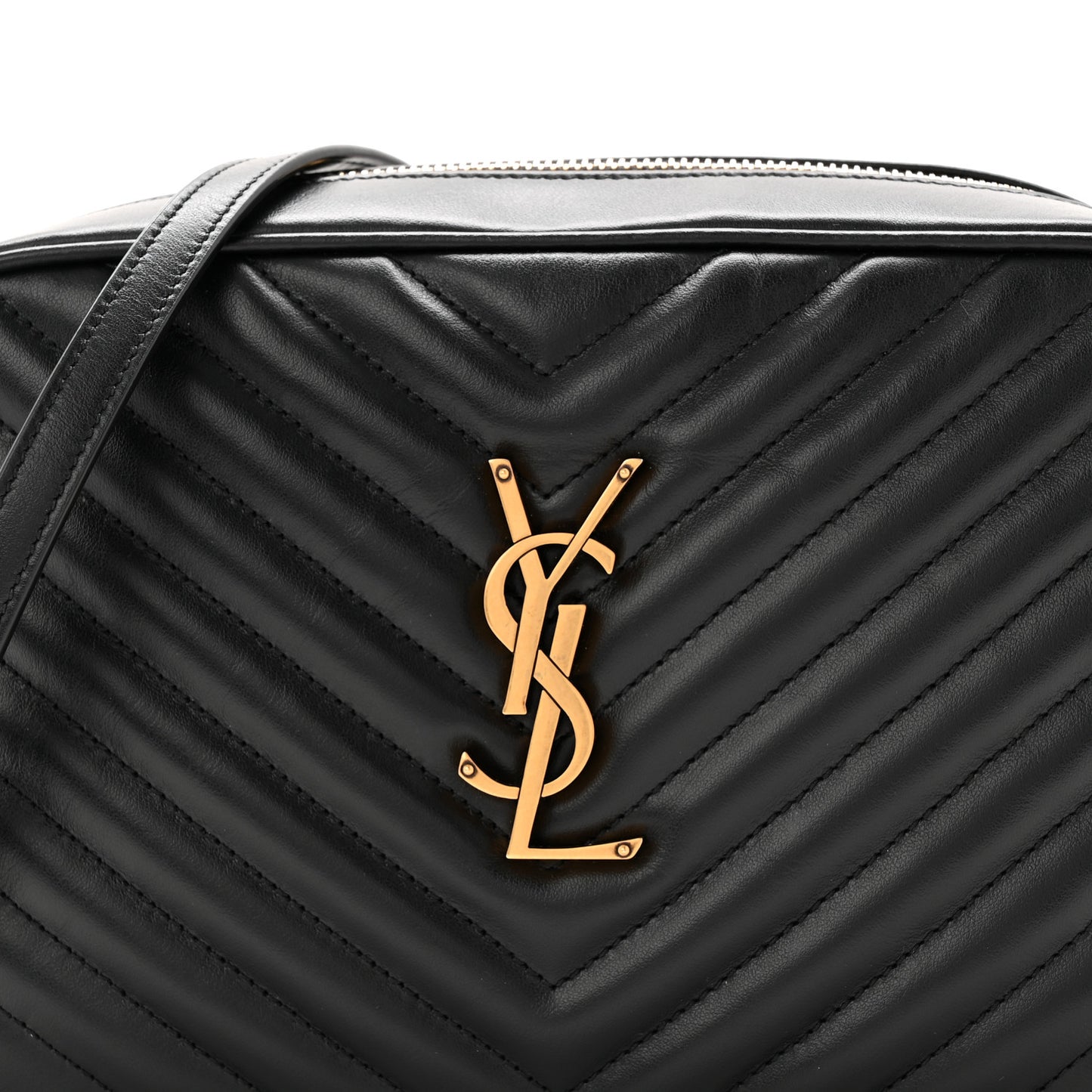Calfskin Matelasse Monogram Lou Camera Bag Black