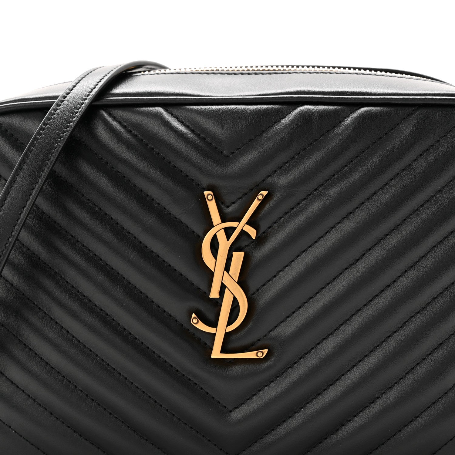 Saint Laurent Calfskin Matelasse Monogram Lou Camera Bag Black 7 of 9