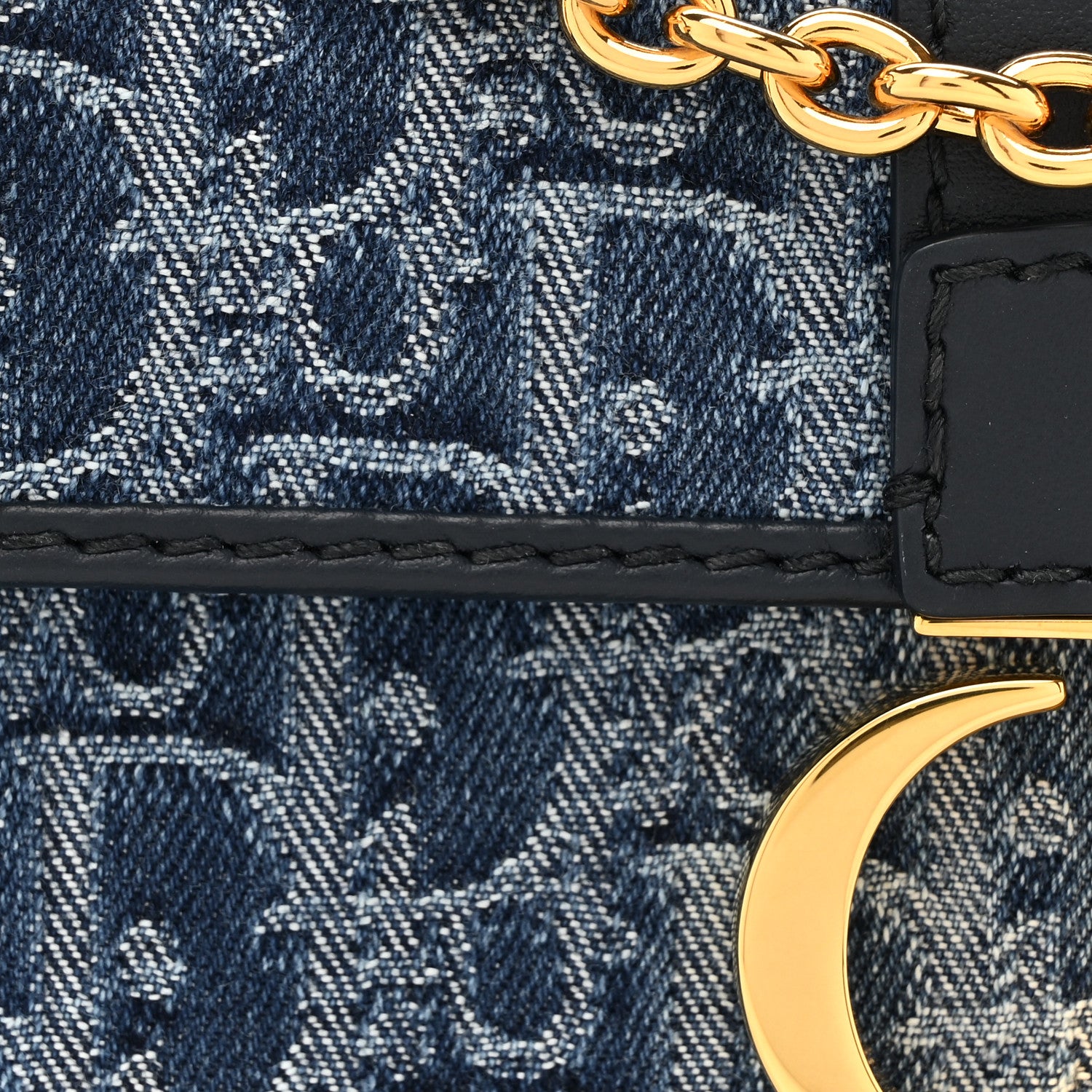 Christian Dior Denim Oblique 30 Montaigne East West Chain Flap Bag 7 of 10