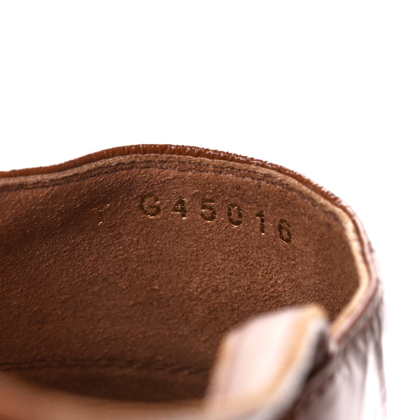 Crumpled Patent Lambskin Platform Sandals 39.5 Light Brown