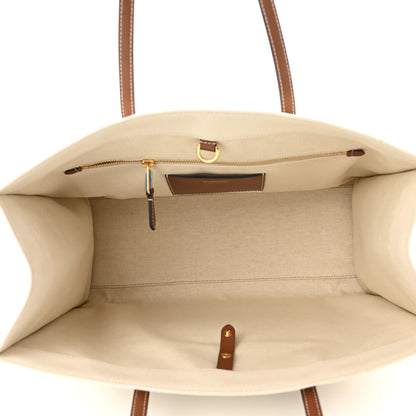 Burberry Canvas Smooth Calfskin Medium Two Tone Freya Tote Brown 5 of 9