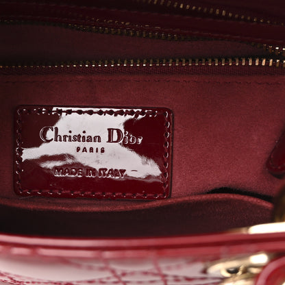 Christian Dior Patent Cannage Small Lady Dior Cherry Red 6 of 13
